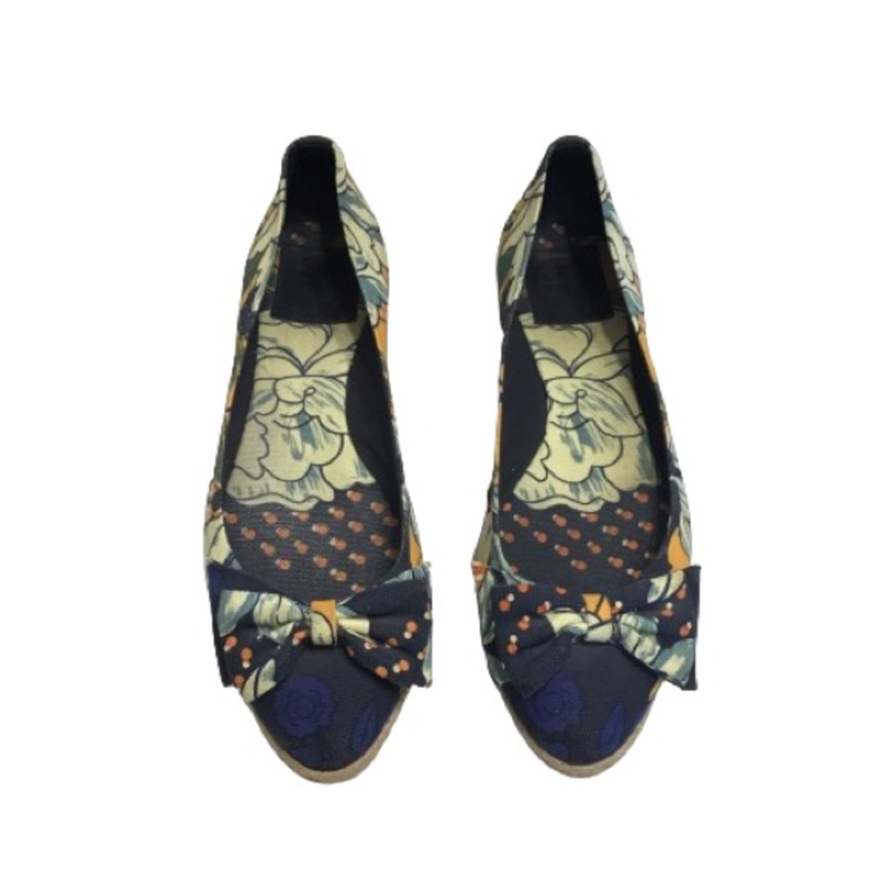 Tory Burch Floral Tasmin Espardrille Flat Size 9